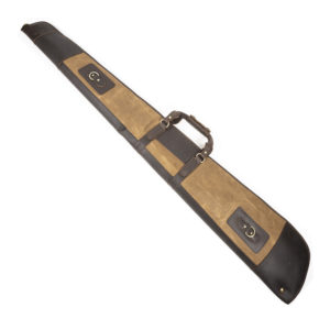 Rustic Brown Leather and Waxed Canvas Shotgun Case